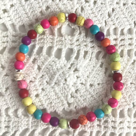 Rainbow  Stretch Bracelets Pride 3 Pc Stackable - Picture 4 of 5